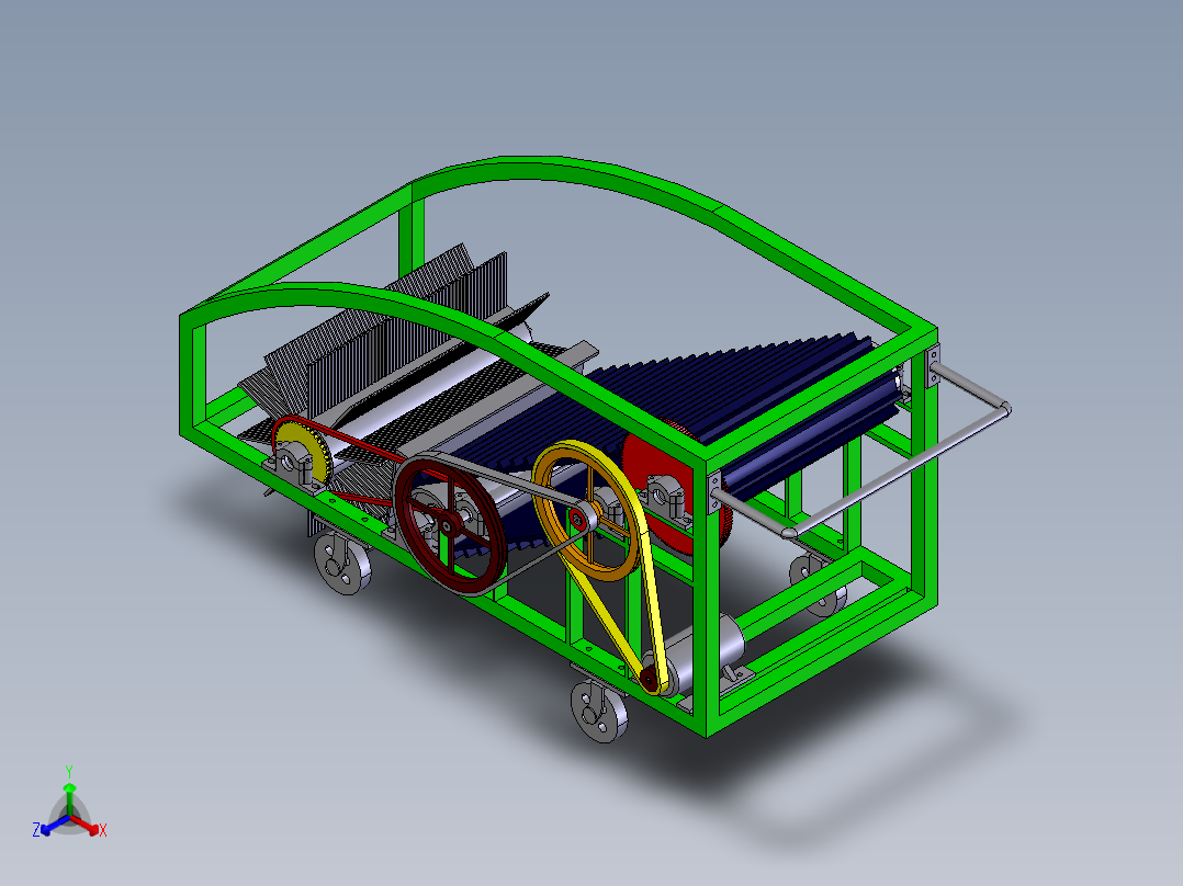 道路垃圾清扫机设计【三维模型+13张CAD图纸+说明素材】+SW正等轴测图