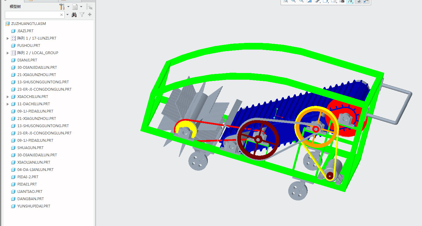 道路垃圾清扫机设计【三维模型+13张CAD图纸+说明素材】+SW