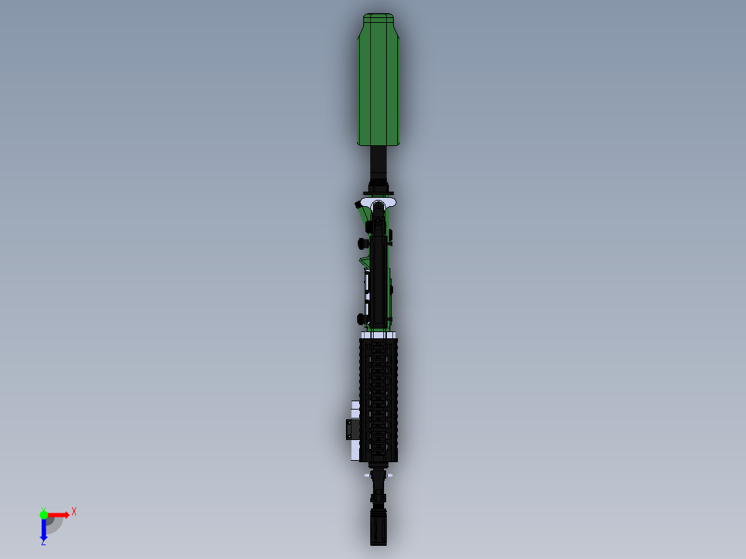 手枪左轮冲锋枪老式狙击步枪设计3D图纸airsoft-mk18-assault-rifle SW STP俯视图