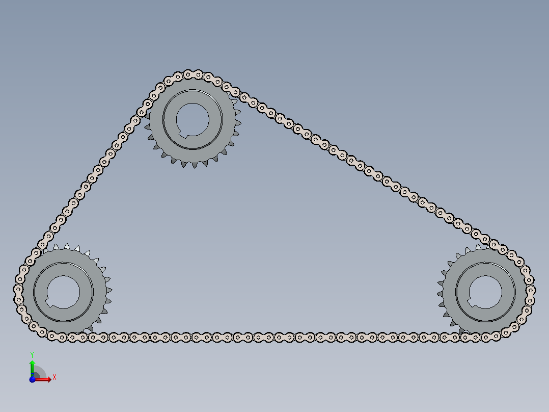 简单链轮机构仿真前视图