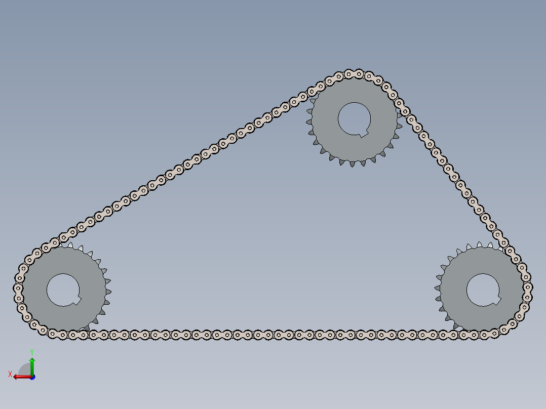 简单链轮机构仿真后视图