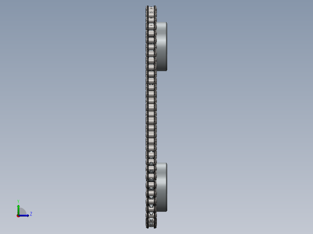 简单链轮机构仿真左视图