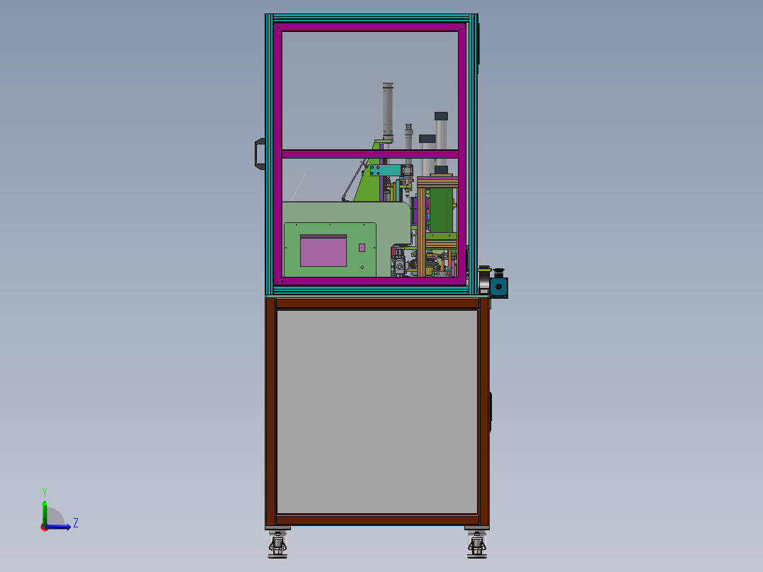 水泵上盖压垫片自动打螺丝一体机左视图