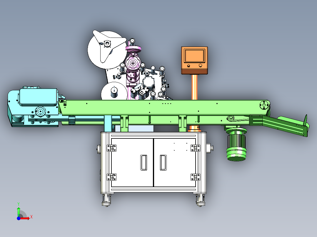 打标机贴片机前视图