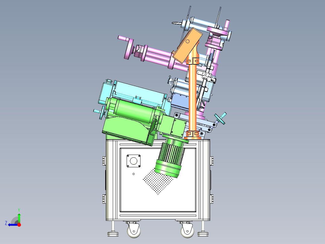 打标机贴片机右视图