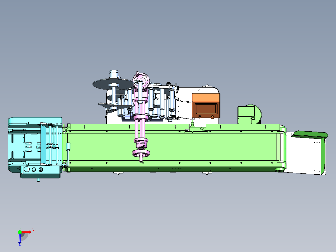 打标机贴片机俯视图