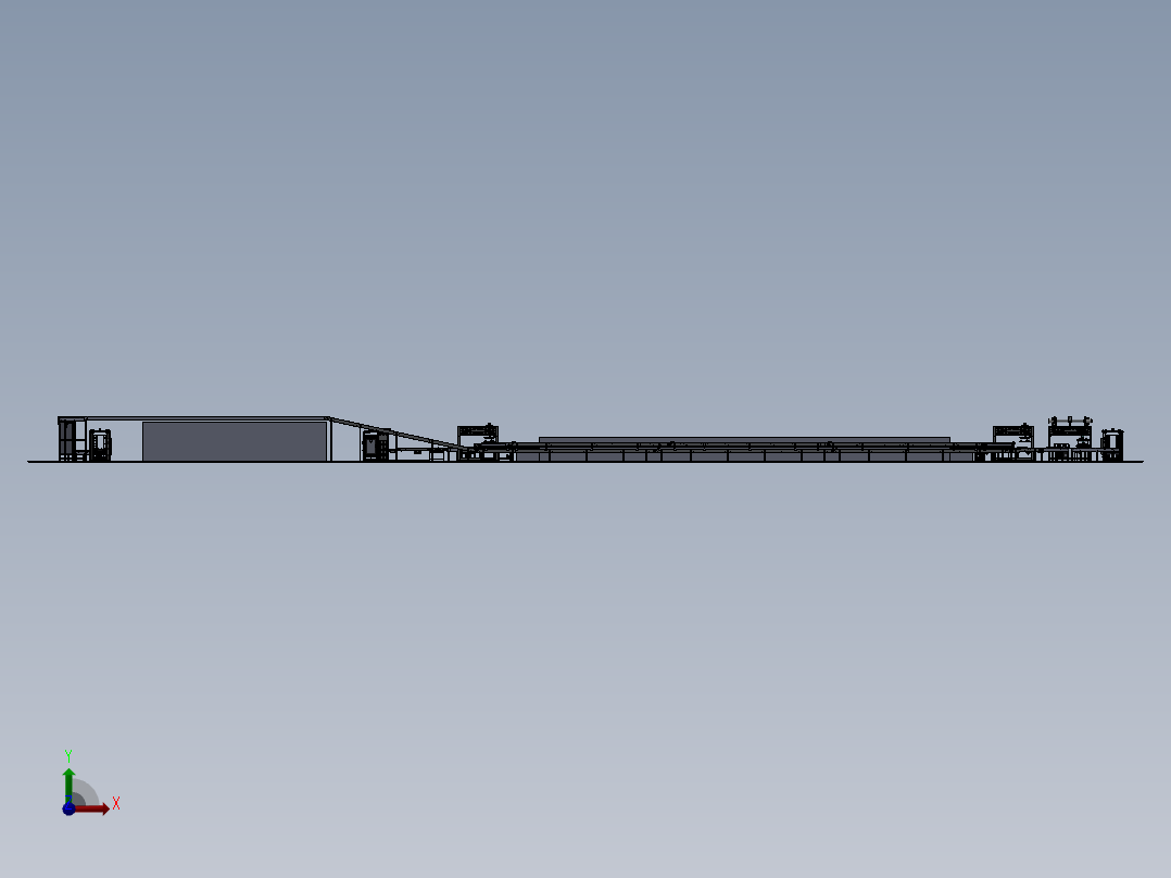 吐司自动烧烤生产线前视图