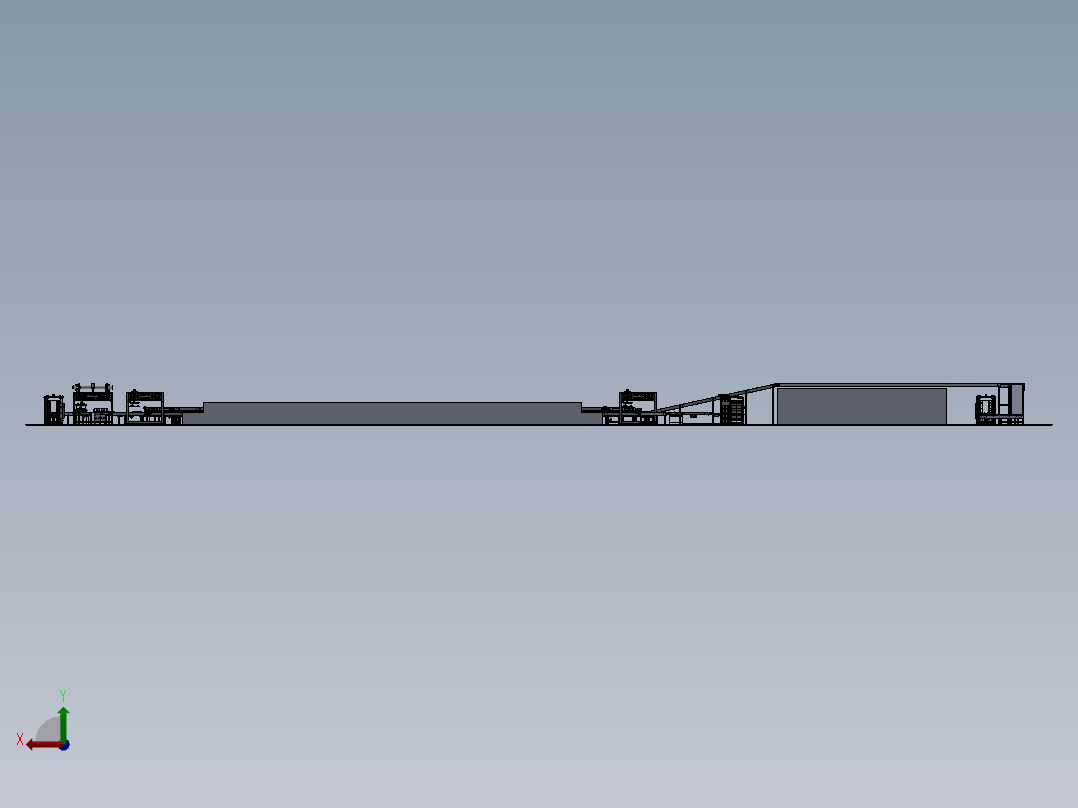 吐司自动烧烤生产线后视图