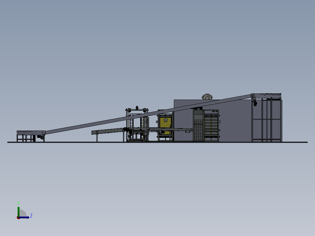 吐司自动烧烤生产线左视图