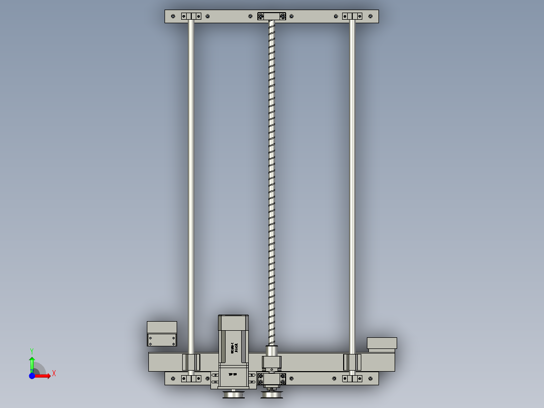 丝杠组装配前视图