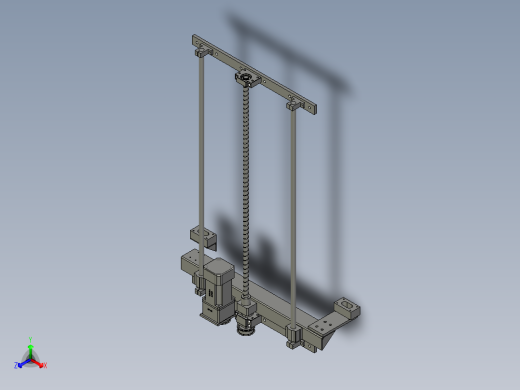 丝杠组装配正等轴测缩略图