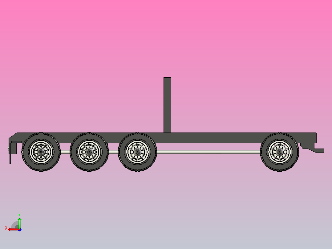 肯沃斯卡车头后视图