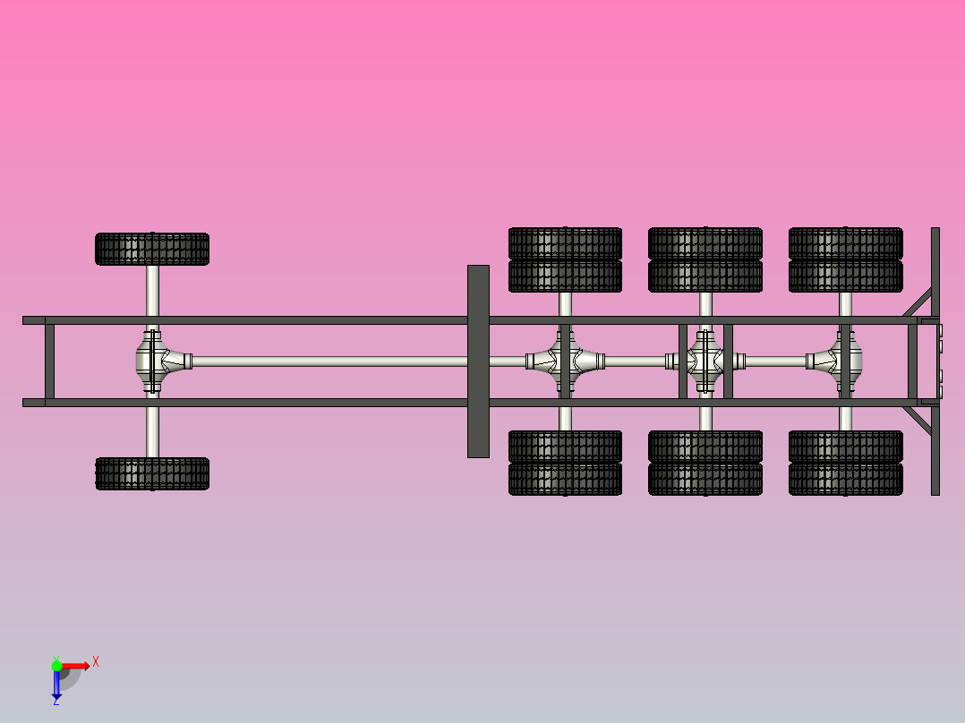 肯沃斯卡车头俯视图