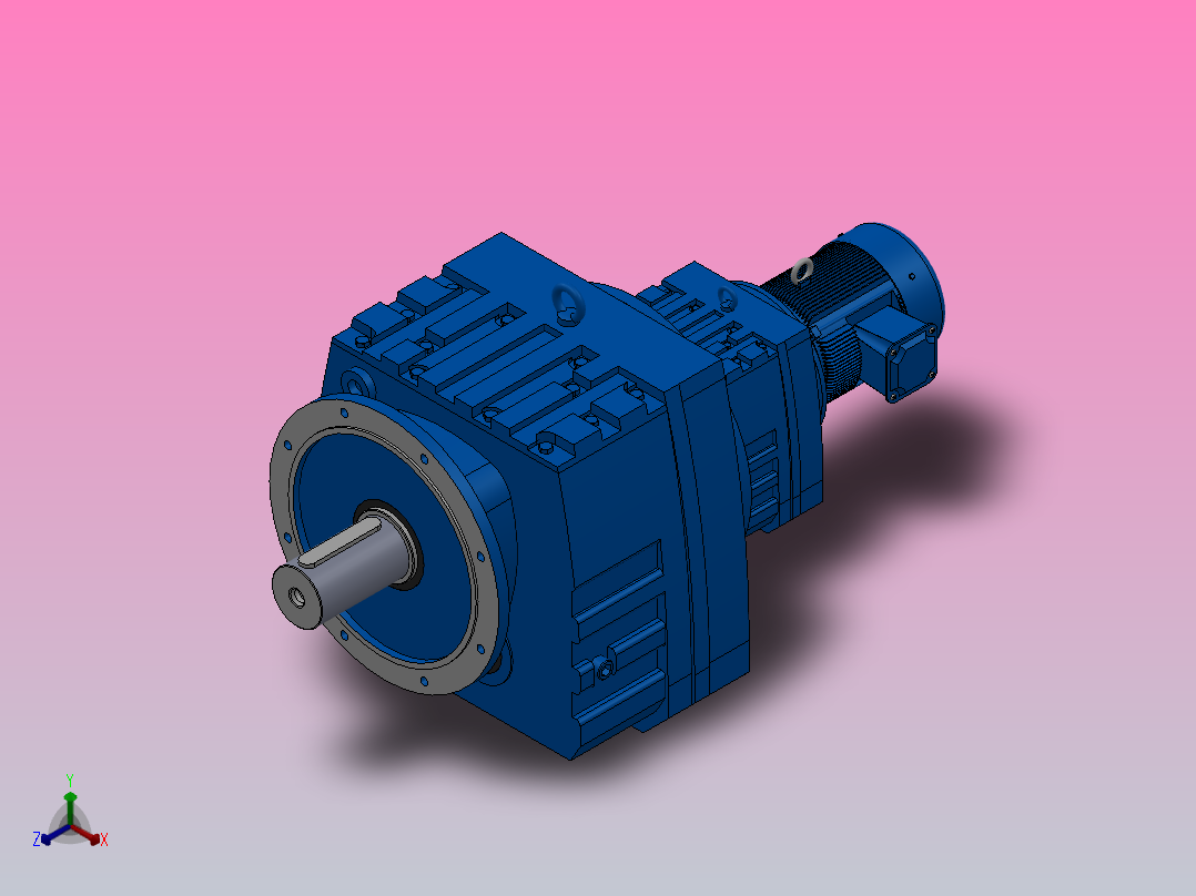 RF167R97法兰轴伸式组合型斜齿轮减速机RF167R97-Y4-4P-112M-M1-0°-Φ660主视图