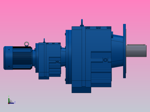 RF167R97法兰轴伸式组合型斜齿轮减速机RF167R97-Y4-4P-112M-M1-0°-Φ660左视缩略图
