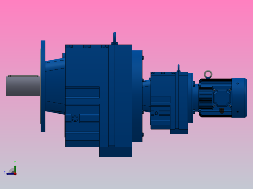 RF167R97法兰轴伸式组合型斜齿轮减速机RF167R97-Y4-4P-112M-M1-0°-Φ660右视缩略图