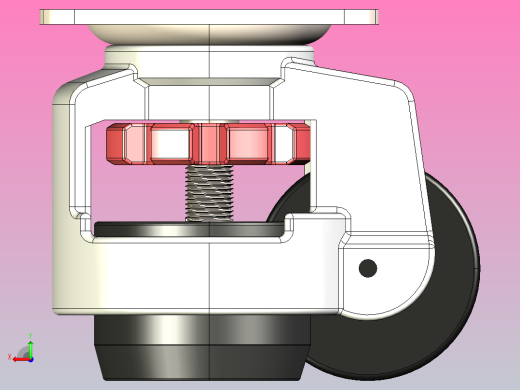 可调调平脚轮后视缩略图