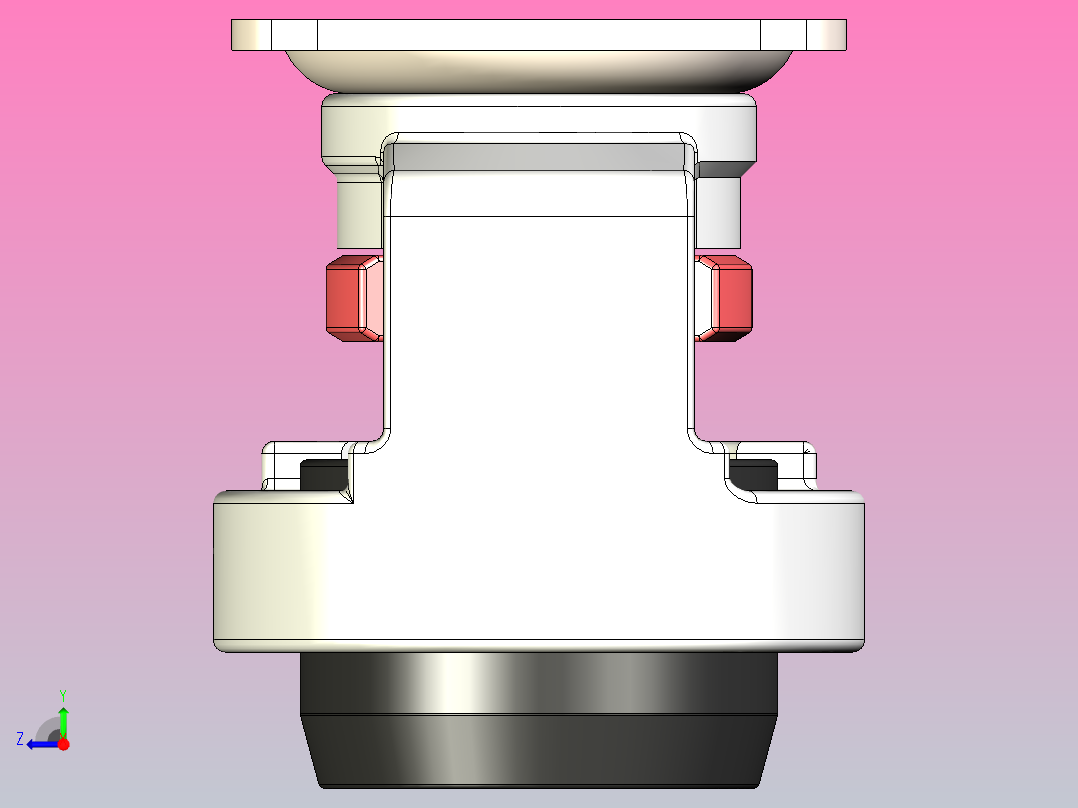 可调调平脚轮右视图