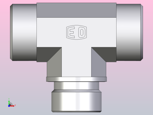 外螺纹螺柱跑步三通TE22LRCFX前视缩略图