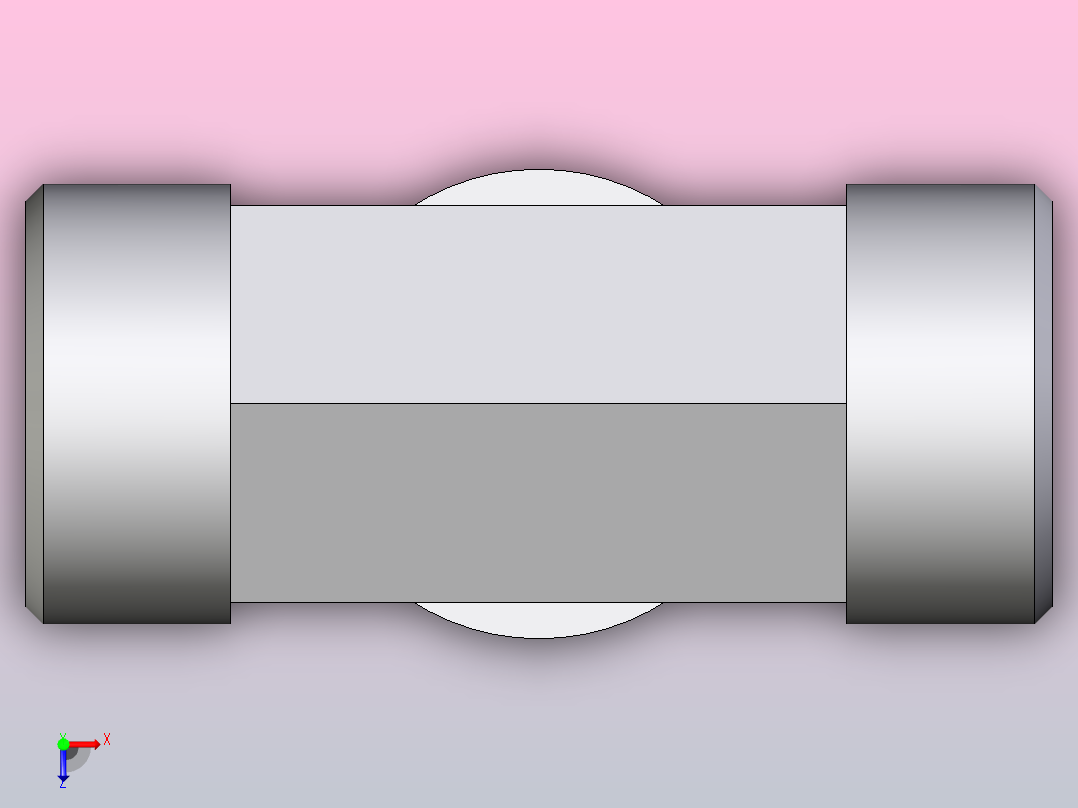 外螺纹螺柱跑步三通TE22LRCFX俯视图