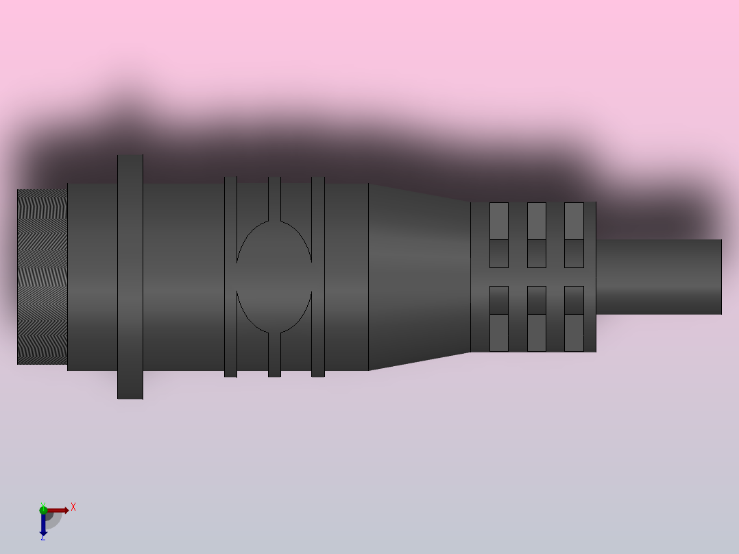 SP1315P[SP1315P-4]航空插头，多芯接头，连接器俯视图