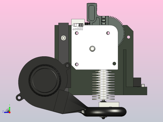 THK直线导轨用E3D泰坦挤压机组件-冷却风扇-自动调平的集成式接近传感右视缩略图