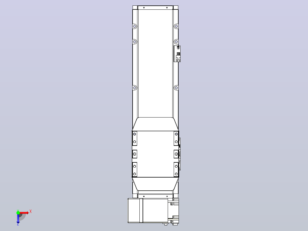 机器人皮带驱动直线轴TPA-GCB-150-P80-L300-LP-M75-N3俯视图