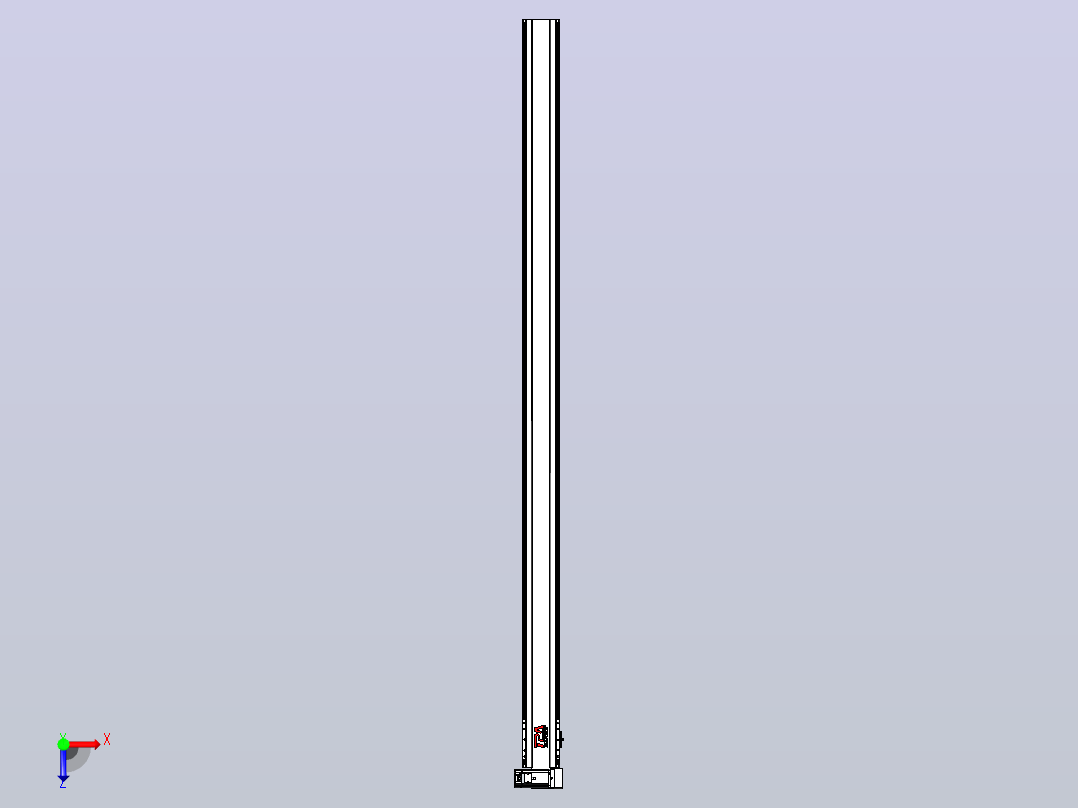 皮带直线轴半封闭可选导轨TPA-HNB-120D-110-L2200-RU-C-P40-N3俯视图
