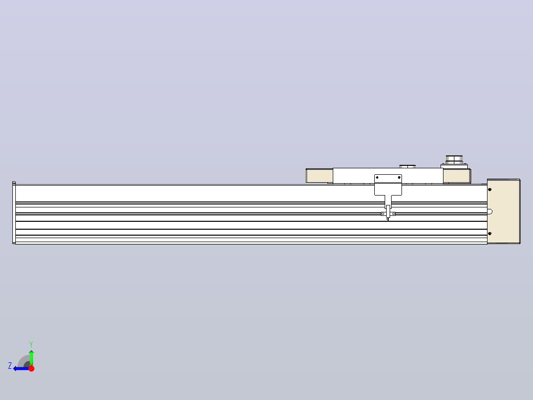 滚珠丝杠直线轴带导轨全封闭TPA-HCR-220D-3210C-L500-MR-Y-P1K-N3右视图