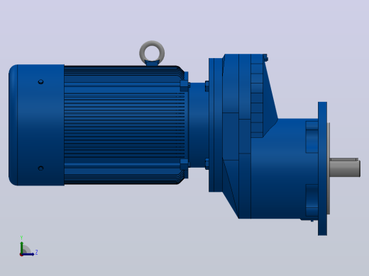 RXF57法兰轴伸式安装斜齿轮减速机RX57-Y0.25-4P-71-M1-0°-Φ160左视缩略图