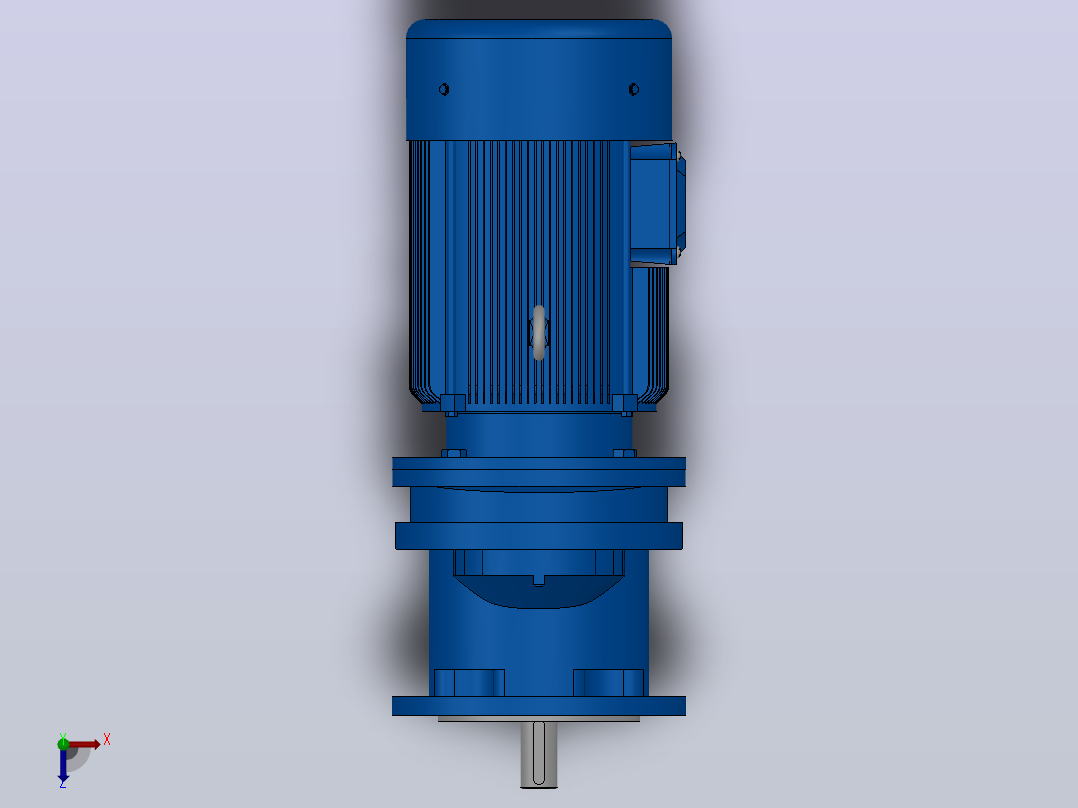 RXF57法兰轴伸式安装斜齿轮减速机RX57-Y0.25-4P-71-M1-0°-Φ160俯视图