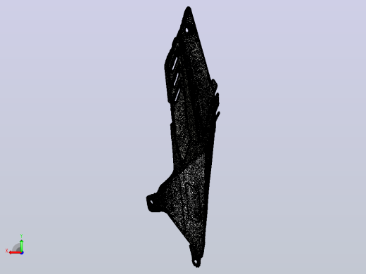 自行车右侧面板的3D原始扫描后视缩略图