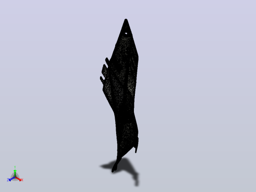 自行车右侧面板的3D原始扫描正等轴测缩略图