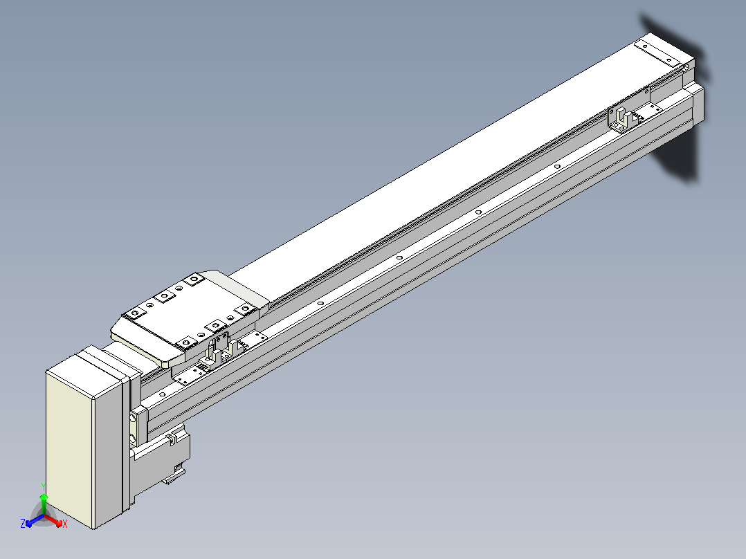 滚珠丝杠直线轴内置导轨TPA-GCR-80-1610C-L500-MP-M40-N3主视图