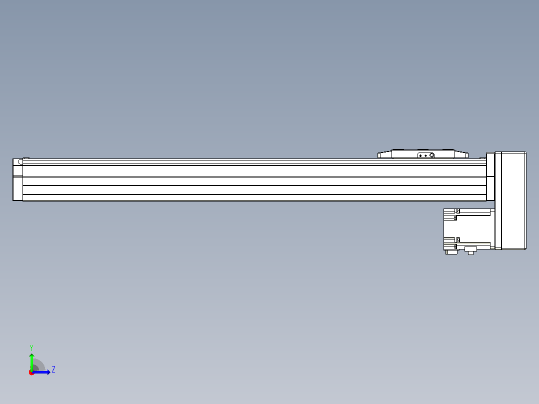 滚珠丝杠直线轴内置导轨TPA-GCR-80-1610C-L500-MP-M40-N3左视图
