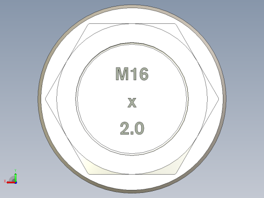 M16 x 2六角头螺栓和螺母后视缩略图
