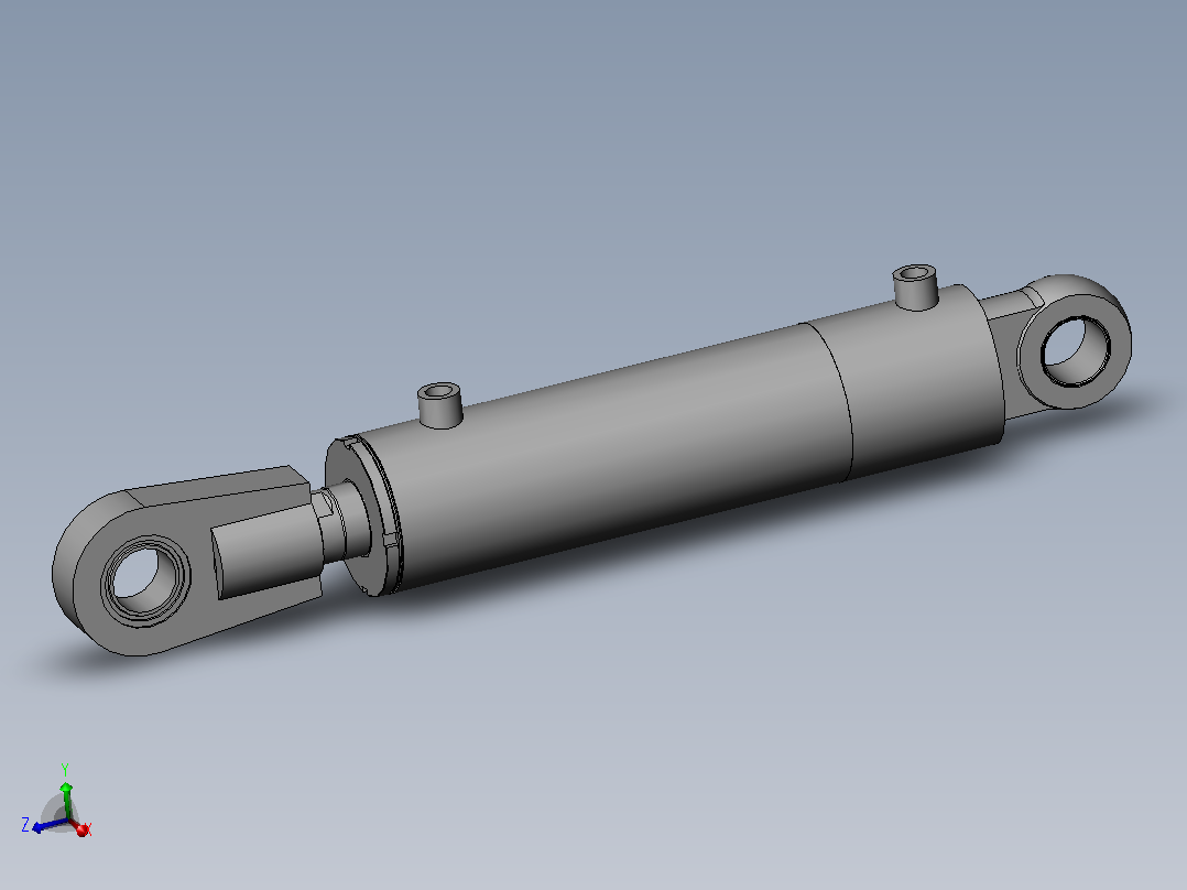 HSG-100X56-CA 基本型圆型工程油缸液压缸[HSG-100X56-300-CAI]主视图