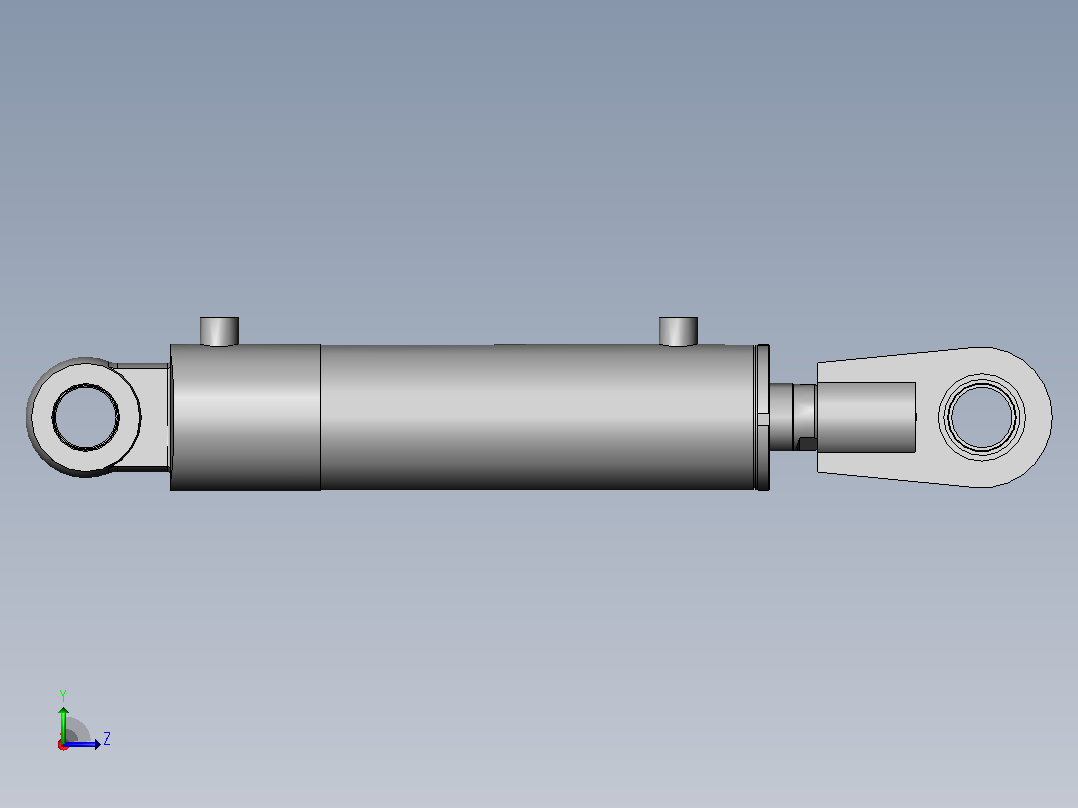 HSG-100X56-CA 基本型圆型工程油缸液压缸[HSG-100X56-300-CAI]左视图