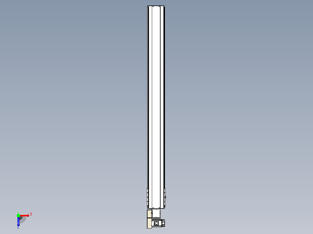 皮带直线轴半封闭可选导轨TPA-HNB-220D-176-L2150-ML-C-P1K-N3俯视图