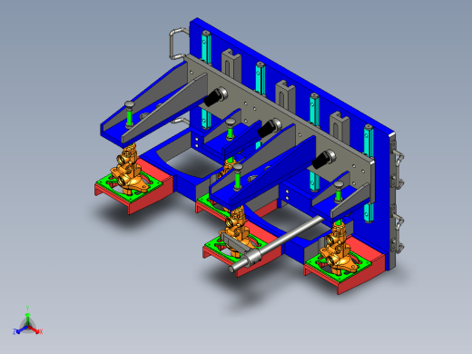 制动主缸测量夹具 3D模型SW