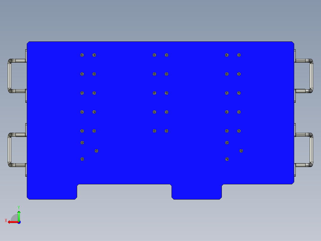 制动主缸测量夹具 3D模型SW后视图