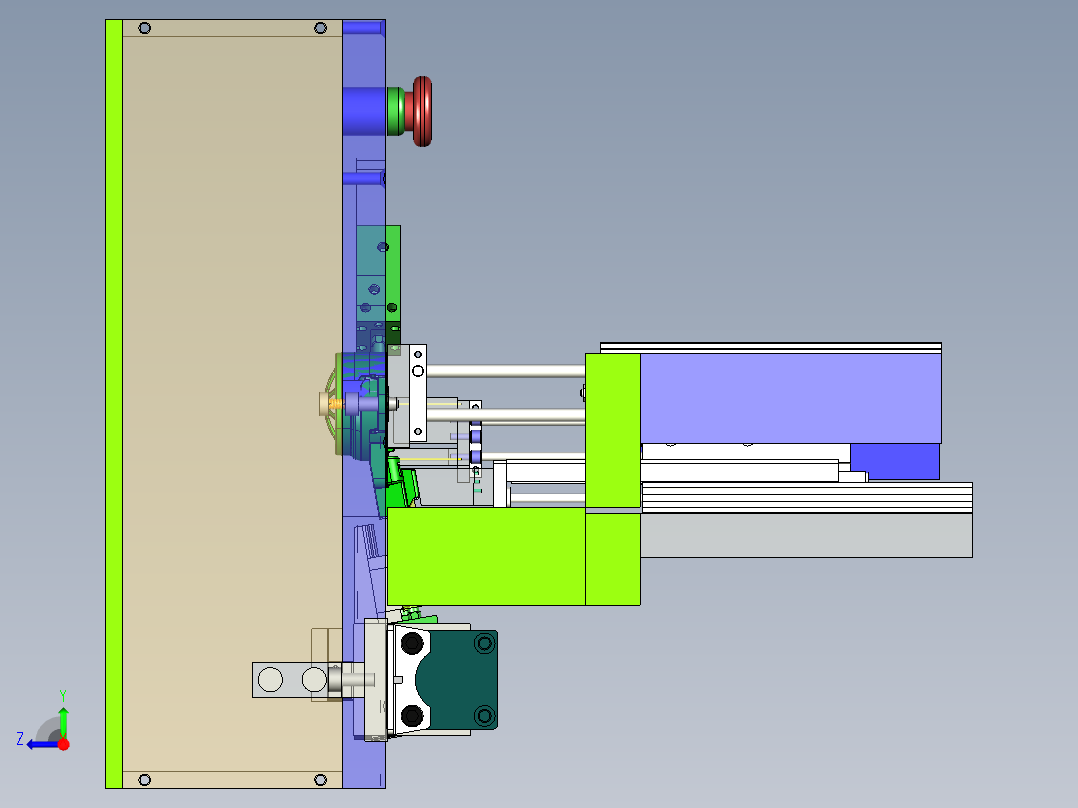 导通治具检测产品右视图