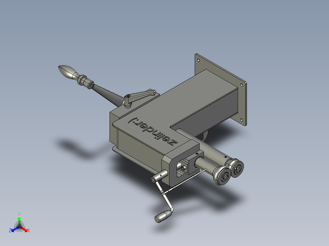 手动折边压床3D数模图纸 STP格式