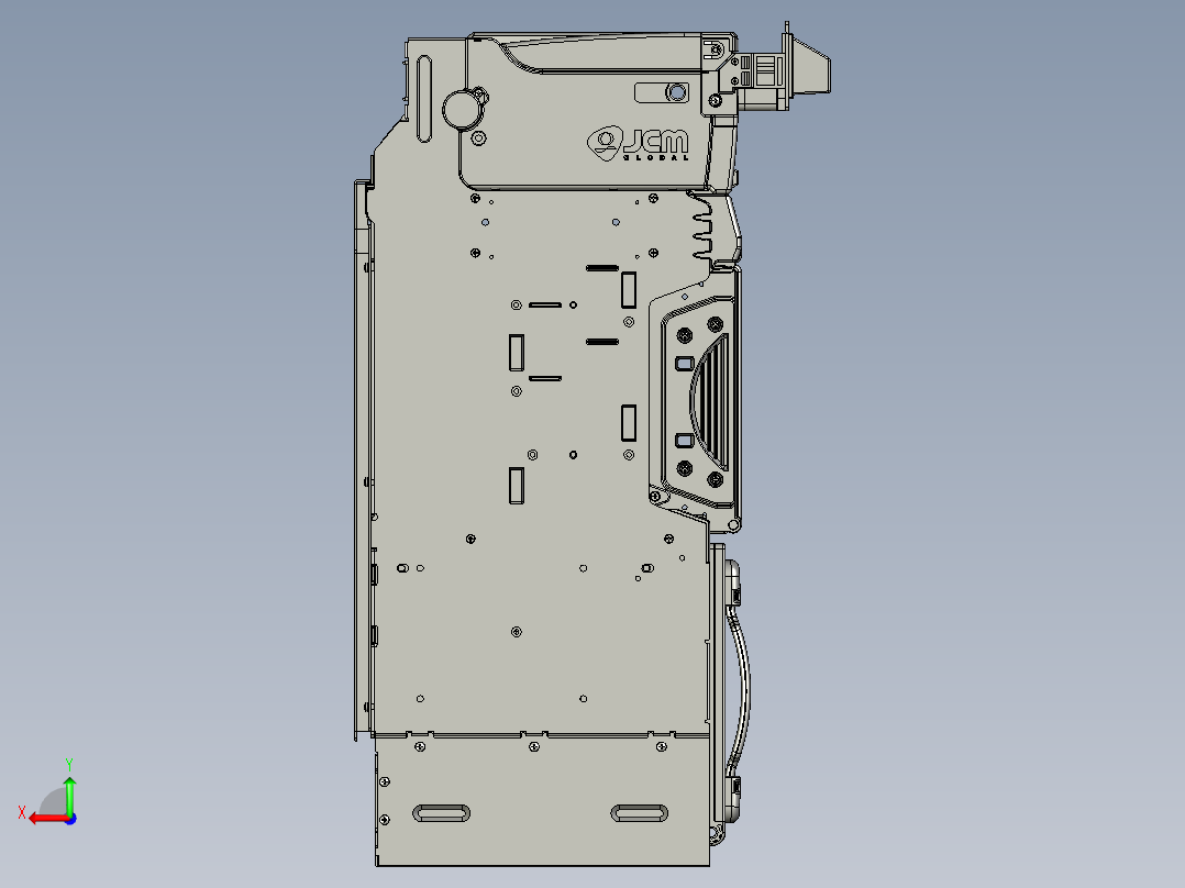 纸币机3D模型后视图