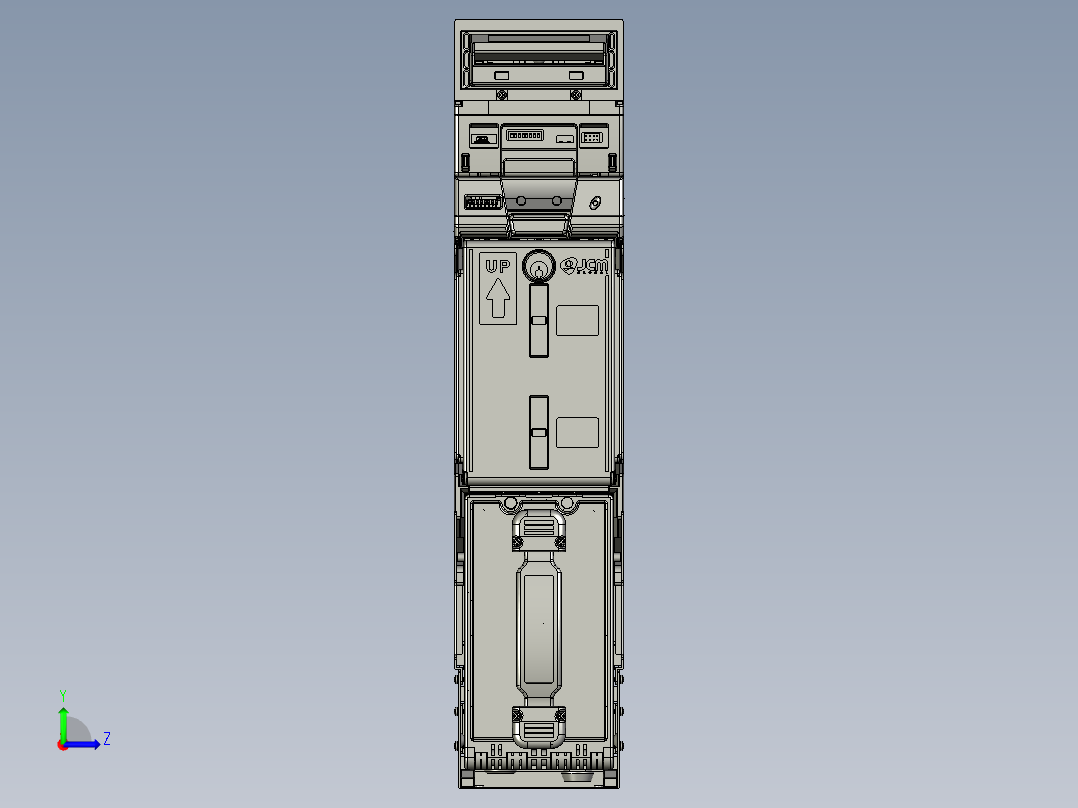 纸币机3D模型左视图