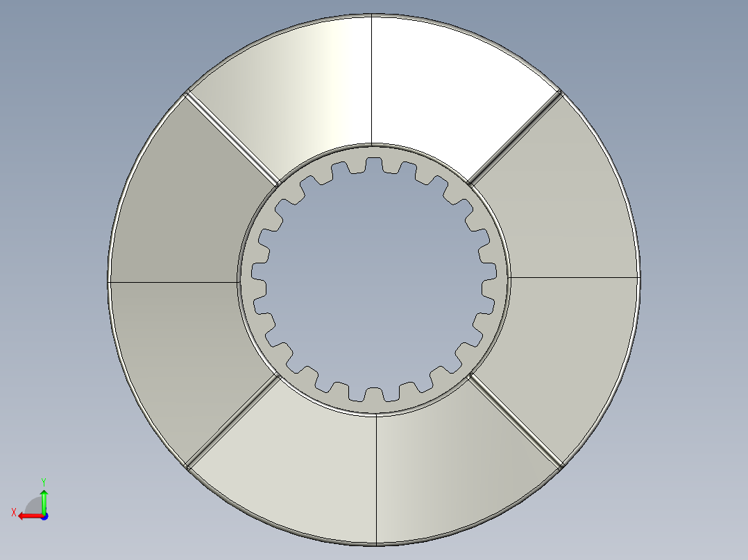 汽车离合器模型后视图