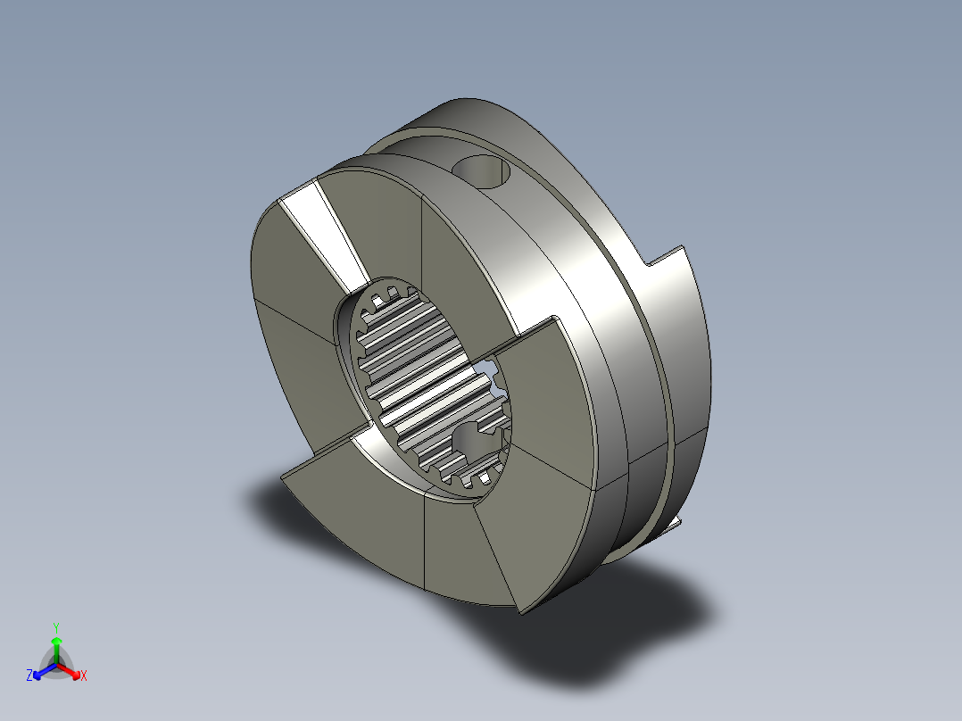 汽车离合器模型正等轴测图