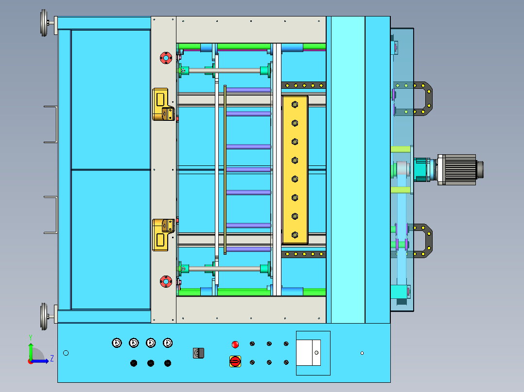 双丝杆热铆焊接机左视图