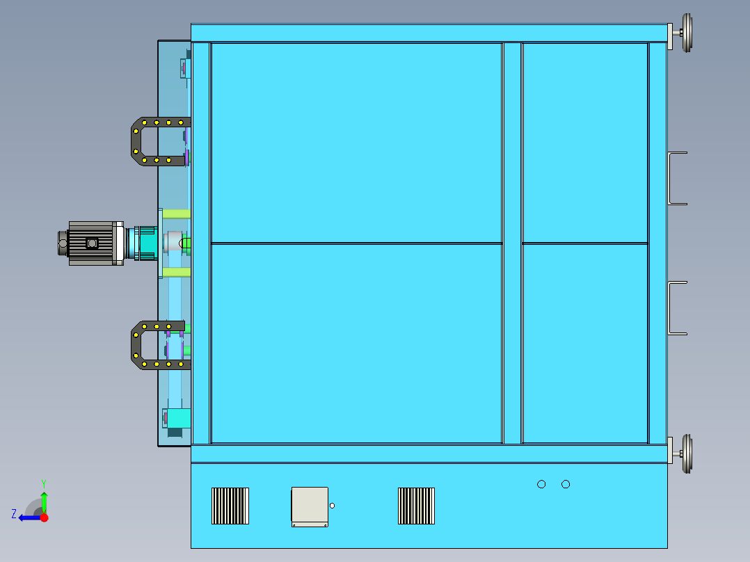双丝杆热铆焊接机右视图