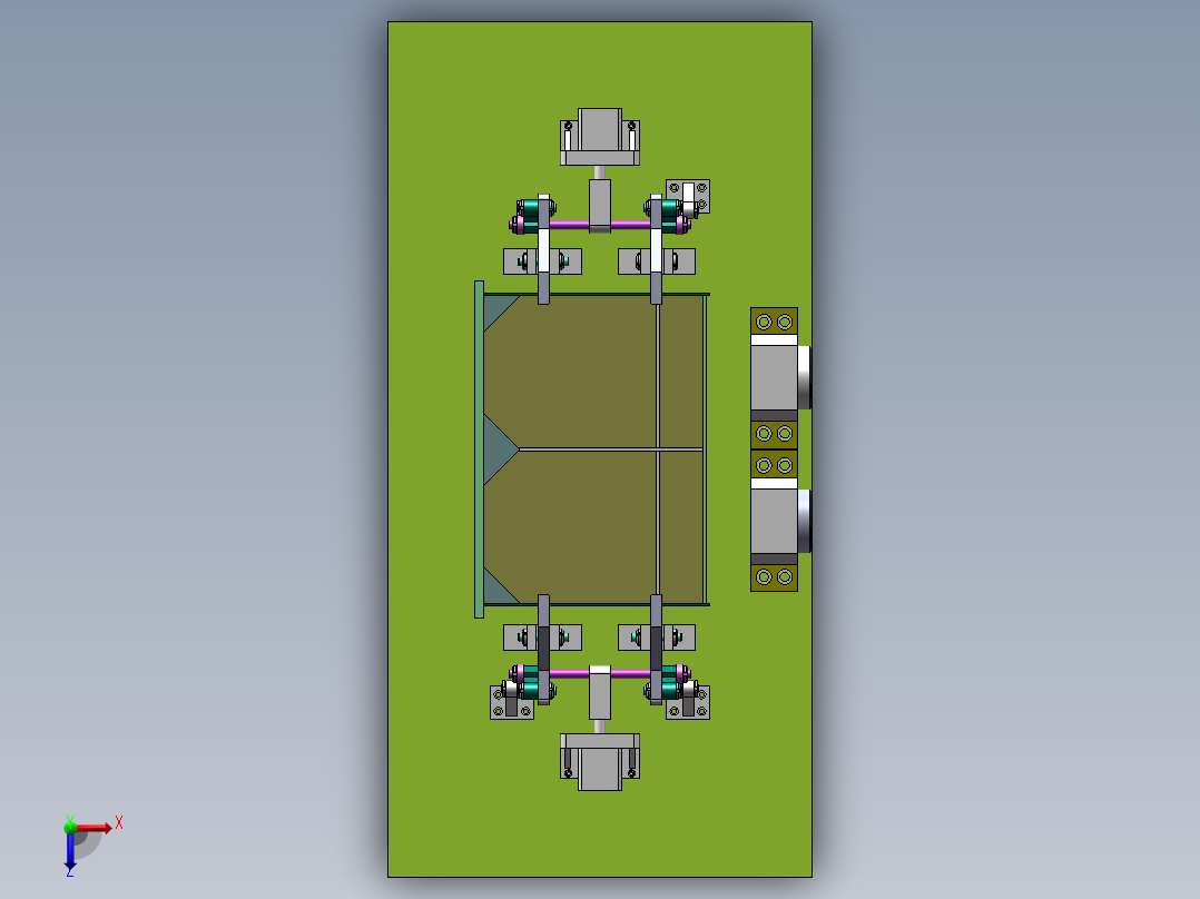 JSS5B0105齿轮箱的机械制造俯视图